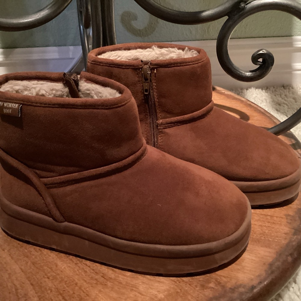 Zara Kids Girls My Winter Boot Size Euro 32 US Sz1 Shearling Boots